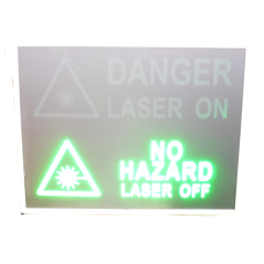 Panneau ON/OFF lumineux, pour cabine lazer