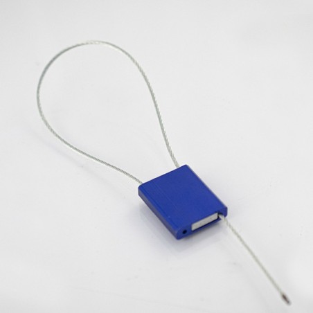 Scellés câble ALUSEAL bleu 2.5 x 250mm (marquage à préciser)