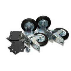 Roulettes pivotantes (kit de 4 ) pour coffre supportant 540 kgs