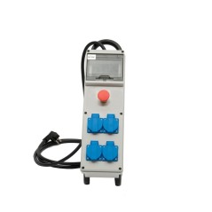 Coffret de chantier 4 prises avec arrêt d'urgence 2P+T 16 A 250V