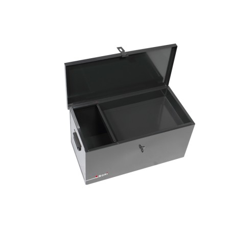 Coffre chantier 670x350x350 gris avec baladeur