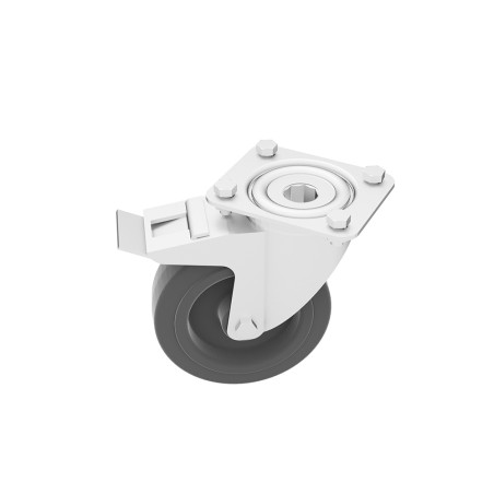 Lot de 4 roulettes pivotantes, dont deux avec frein, pour coffre de chantier