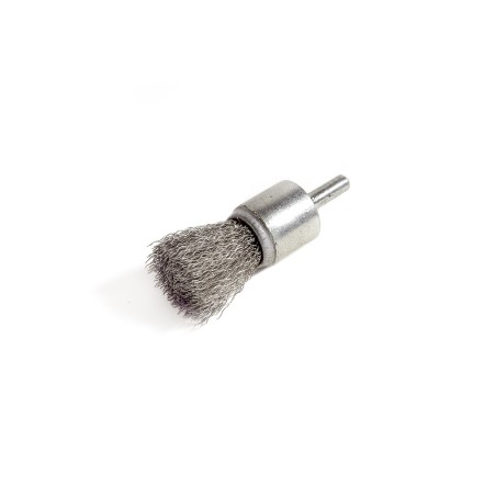 Brosse pinceau fil inox diamètre 22 (tige diamètre6)