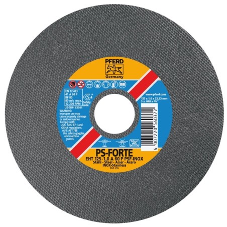 Disque à tronçonner 125 x 3,2 déporté (EH A46 P PS) inox