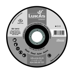 Disque à ébarber 230 x 6.0 x 22.23 PREMIUMFLEX (A24/30S-BF T27) acier