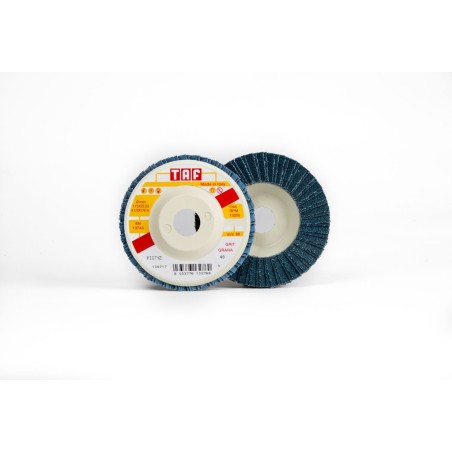 Disque à lamelles plat diamètre 125x22 grain zirconium de 40 à 80