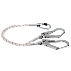 Longe fourche polyamide de 1 m avec un diamètre de 10,5 mm, 2 brins ,  mousquetons