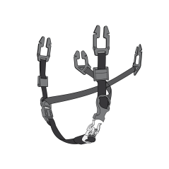 Jugulaire 4 points universelle pour casque MSA