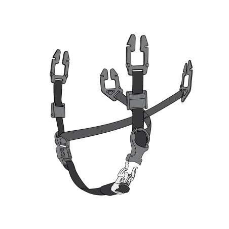 Jugulaire 4 points universelle pour casque MSA