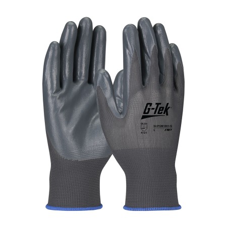 Jusqu'à épuisement du stock: Gant tricoté POLYAMIDE gris enduction NITRILE gris de taille 7 à taille 11