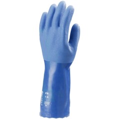Gant PVC bleu anti dérapants de taille 9 et taille 10
