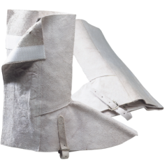 Guêtre en croûte de cuir avec velcro