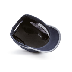 Casquette anti heurt aérée en coton couleur bleu marine visière longue (5cm)