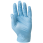 Gant nitrile poudré bleu de taille S à taille XL