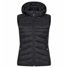 Doudoune noire sans manche pour femme de taille XS à taille 2XL