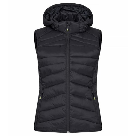 Doudoune noire sans manche pour femme de taille XS à taille 2XL