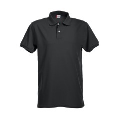 Polo stretch premium noir pour homme avec manche courte de taille XS à taille 3XL
