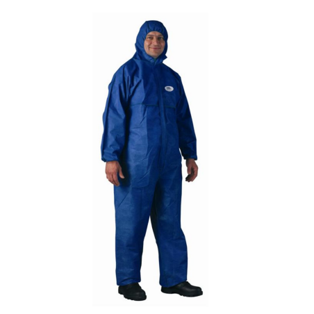 Combinaison jetable SMS bleu feu retardant de taille XL à XXL