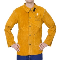 Veste en croûte de cuir et dos en toile proban de taille M à taille 3XL