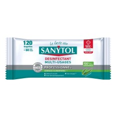 Lingettes désinfectantes SANYTOL eucalyptus