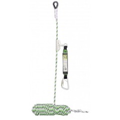 Anti-chute coulissant sur corde de 10 mètre, avec absorbeur d'énergie NIRO-S