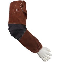 Manchette de protection en croûte de cuir, coude toile ignifugée PROBAN (la paire)