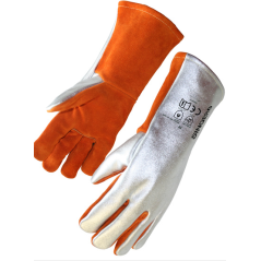 Gant en croute de cuir avec dos aluminisé taille 9 et taille 10