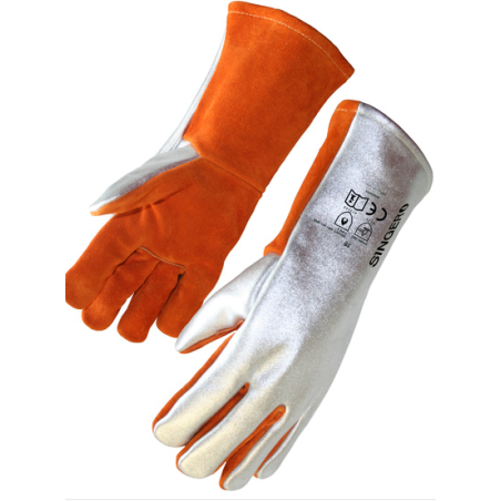 Gant en croute de cuir avec dos aluminisé taille 9 et taille 10