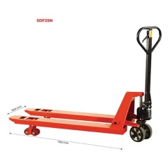 Transpalette manuel 2 tonnes 5, fourche 115cms avec roues en caoutchouc
