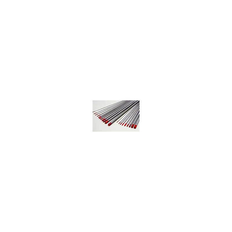 Electrode tungstène THORIUM 2% WT20 diamètre 1 à 4.8 (ROUGE)