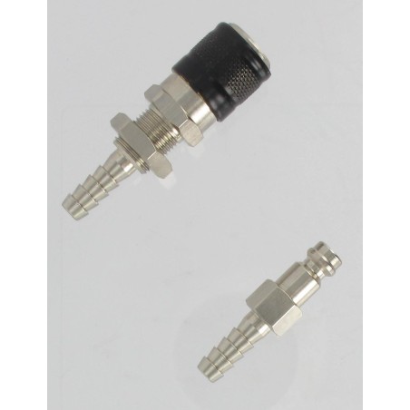 Raccord rapide mâle obturateur eau diamètre 6 mm