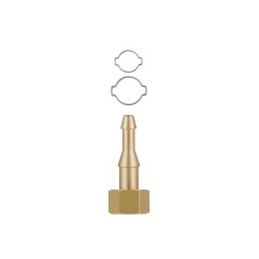 Kit écrou 16x150 droite avec olive étagée et collier diamètre 10 et 6