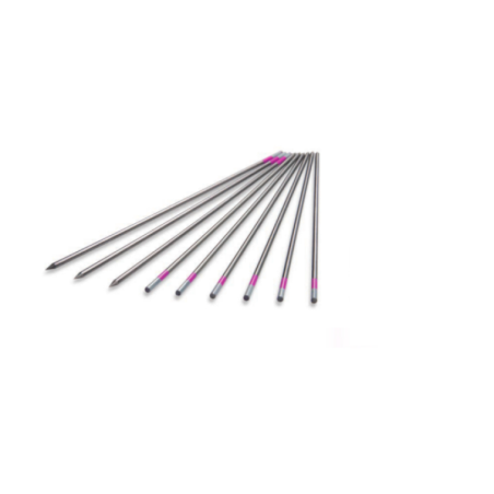 Electrode tungstène Lymox W-terres rares diamètre 1.6 à 4 en 150 ou 175 mm (ROSE-GRIS)