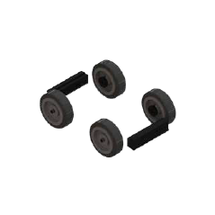 Kit d'intégration pour roues diamètre 100 mm de chariot autonome