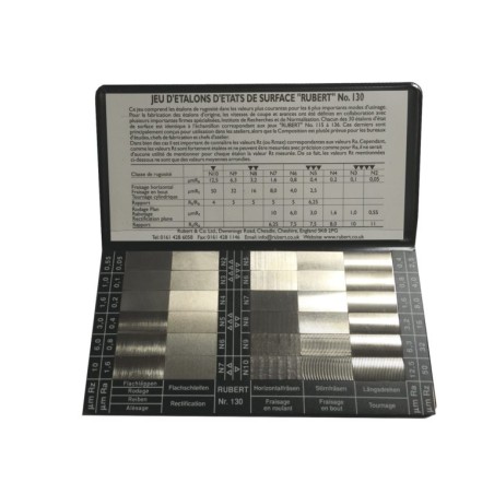 Jeu d'étalons d'état de surface pour vérification par comparaison visio-tactile (x30) N°130