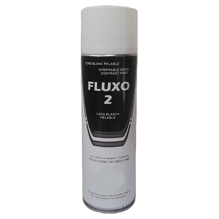 Fond blanc contrastant pelable FLUXO 2 pour contrôle par magnétoscopie