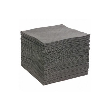 Absorbant universel tout liquide en sac de 100 feuilles grises 38x48cms