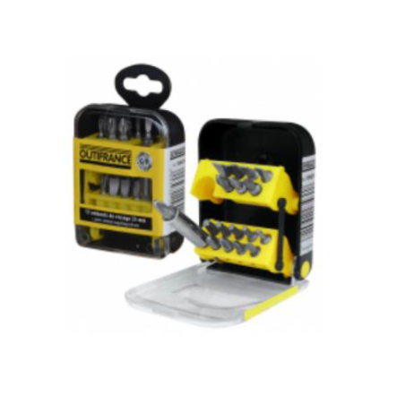 Coffret embout de vissage + porte embouts (jeu de 17)