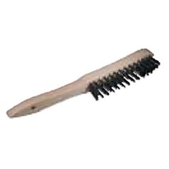Brosse en acier 4 rangs avec manche en bois