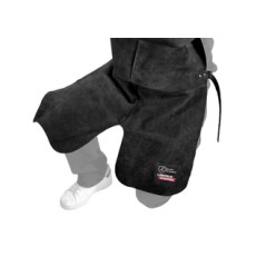 Tablier en cuir noir 90 x 60 avec une ouverture pour les jambes