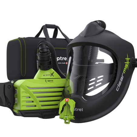 Kit complet masque CLEARMAXX PAPR avec système de ventilation E3000X