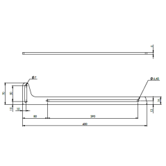 Bras long de 400 mm pour support de torche
