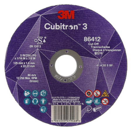 Disque à tronçonner CUBITRON 125 x 1.6 type 41