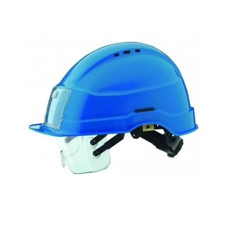 Casque IRIS 2 bleu avec lunettes incolore intégrées