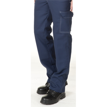 Pantalon multirisques TECHPROTECT bleu marine de taille 0 à taille 8