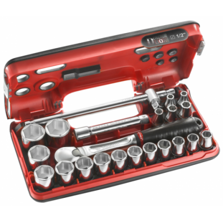 Coffret de douilles 1/2" 6 pans 8-32