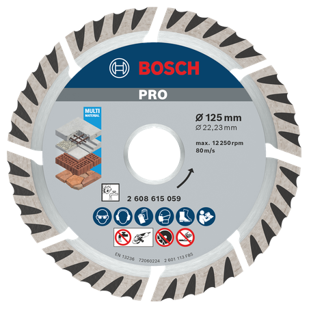 Disque diamant PRO UNIVERSAL diamètre 125