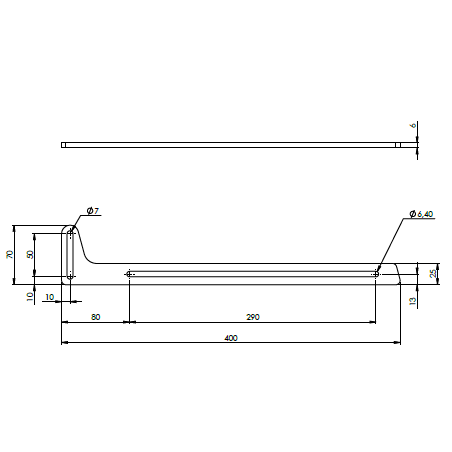 Bras long de 400 mm pour support de torche