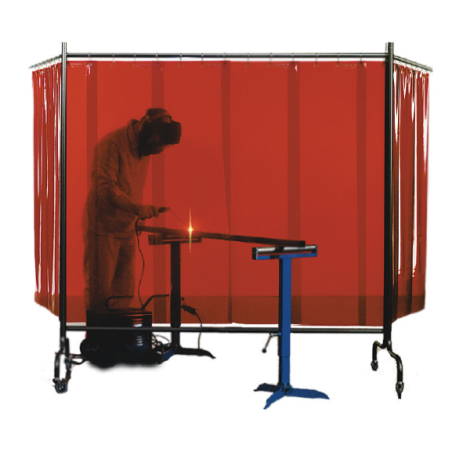 Rideau mobile FLEX en PVC vert 2100 x 2000 mm