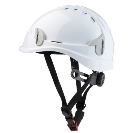 Casque monteur ventilé "ALPIN" blanc, avec jugulaire 4 points